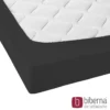 biberna Jersey-Elastic-Topper-Spannbetttuch schwarz, 1x 90x190 cm - 100x220 cm