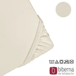 biberna Jersey-Elastic-Topper-Spannbetttuch grau, 1x 90x190 cm - 100x220 cm