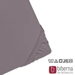 biberna Jersey-Elastic-Topper-Spannbetttuch silber/grau, 1x 90x190 cm - 100x220 cm