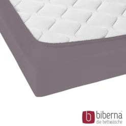 biberna Jersey-Elastic-Topper-Spannbetttuch silber/grau, 1x 90x190 cm - 100x220 cm