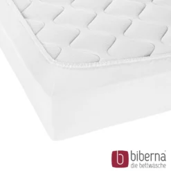 biberna Jersey-Elastic-Topper-Spannbetttuch weiss, 1x 90x190 cm - 100x220 cm