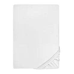 biberna Jersey-Elastic-Topper-Spannbetttuch weiss, 1x 90x190 cm - 100x220 cm