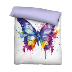 biberna Linon-Bettwäsche SCHMETTERLING bunt, 1x 155x220 cm + 1x 80x80 cm