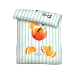 biberna Linon Bettwäsche Spritz mint, 1x 135x200 cm + 1x 80x80 cm