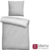 biberna Mako-Satin Bettwäsche FEINE STREIFEN sturmgrau, 135x200 cm + 80x80 cm