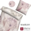 biberna Mako-Satin Bettwäsche PUSTEBLUME rose, 155x220 cm + 80x80 cm