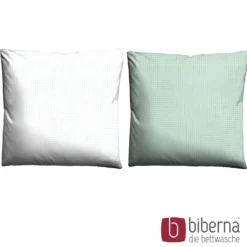 biberna Mako-Satin Bettwäsche PUNKTE - MIX & MATCH mint, 155x220 cm + 80x80 cm