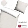 biberna Mako-Satin Bettwäsche PUNKTE - MIX & MATCH taupe, 155x220 cm + 80x80 cm