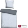 biberna Mako-Satin Bettwäsche PUNKTE - MIX & MATCH blau, 135x200 cm + 80x80 cm