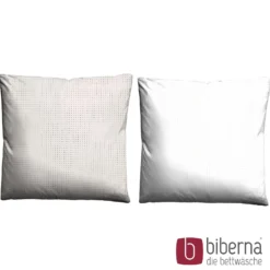 biberna Mako-Satin Bettwäsche PUNKTE - MIX & MATCH taupe, 135x200 cm + 80x80 cm