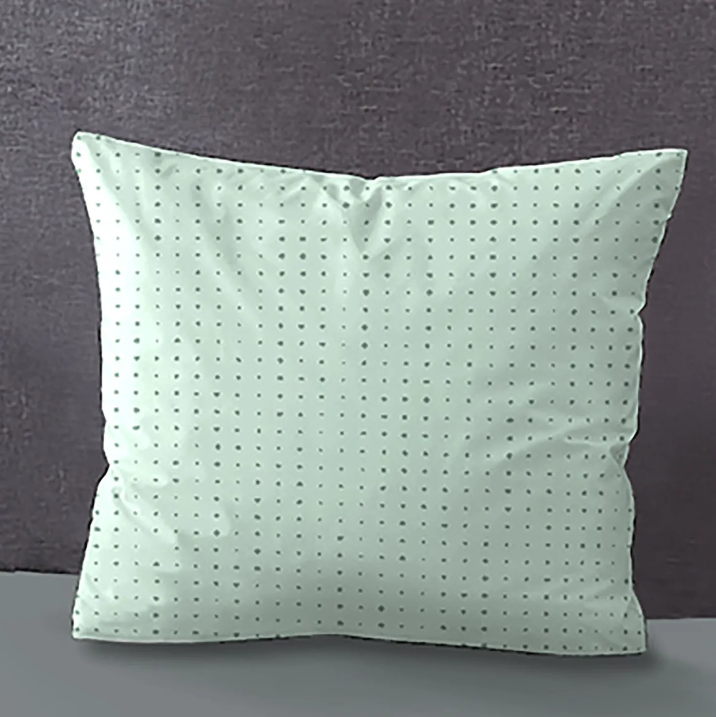 biberna Mako-Satin Kopfkissenbezug PUNKTE - MIX & MATCH mint, 40x40 cm