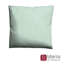 biberna Mako-Satin Kopfkissenbezug PUNKTE - MIX & MATCH mint, 40x40 cm