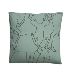 biberna Melange-Flanell Bettwäsche Hirsch fichte, 1x 135x200 cm + 1x 80x80 cm