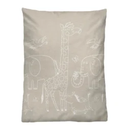 biberna Melange-Flanell Bettwäsche Tiere kitt, 1x 100x135 cm + 1x 40x60 cm