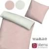 biberna Melange-Flanell Bettwäsche MELANGE UNI rose, 155x200 cm + 80x80 cm