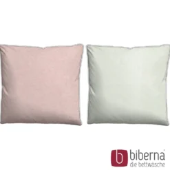 biberna Melange-Flanell Bettwäsche MELANGE UNI rose, 155x220 cm + 80x80 cm