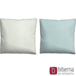 biberna Melange-Flanell Bettwäsche MELANGE UNI ciel, 155x220 cm + 80x80 cm