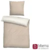 biberna Melange-Flanell Bettwäsche MELANGE UNI kitt, 200x200 cm + 2x 80x80 cm
