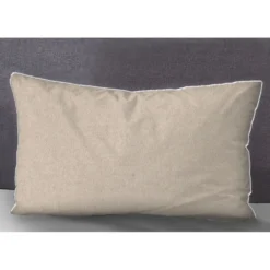 biberna Melange-Flanell Kopfkissenbezug MELANGE UNI kitt, 40x60 cm