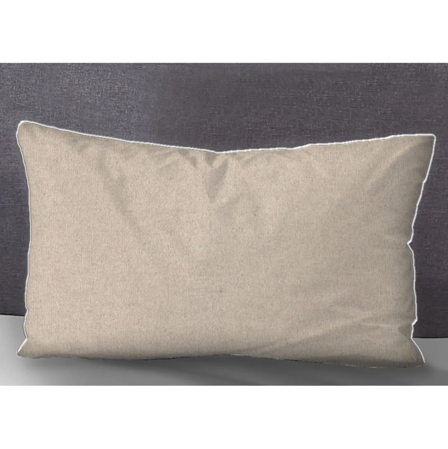 biberna Melange-Flanell Kopfkissenbezug MELANGE UNI kitt, 40x60 cm