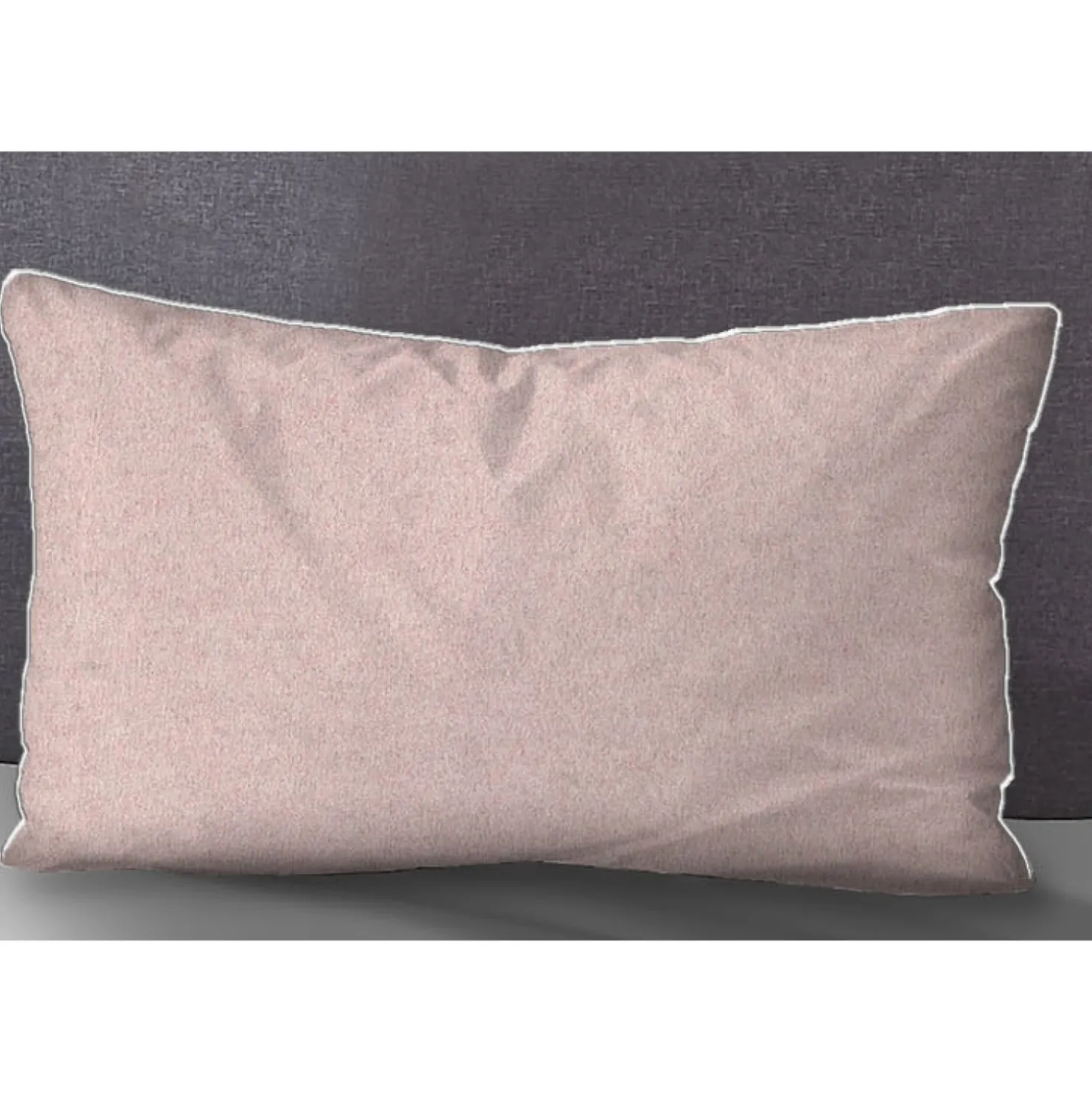 biberna Melange-Flanell Kopfkissenbezug MELANGE UNI rose, 40x60 cm