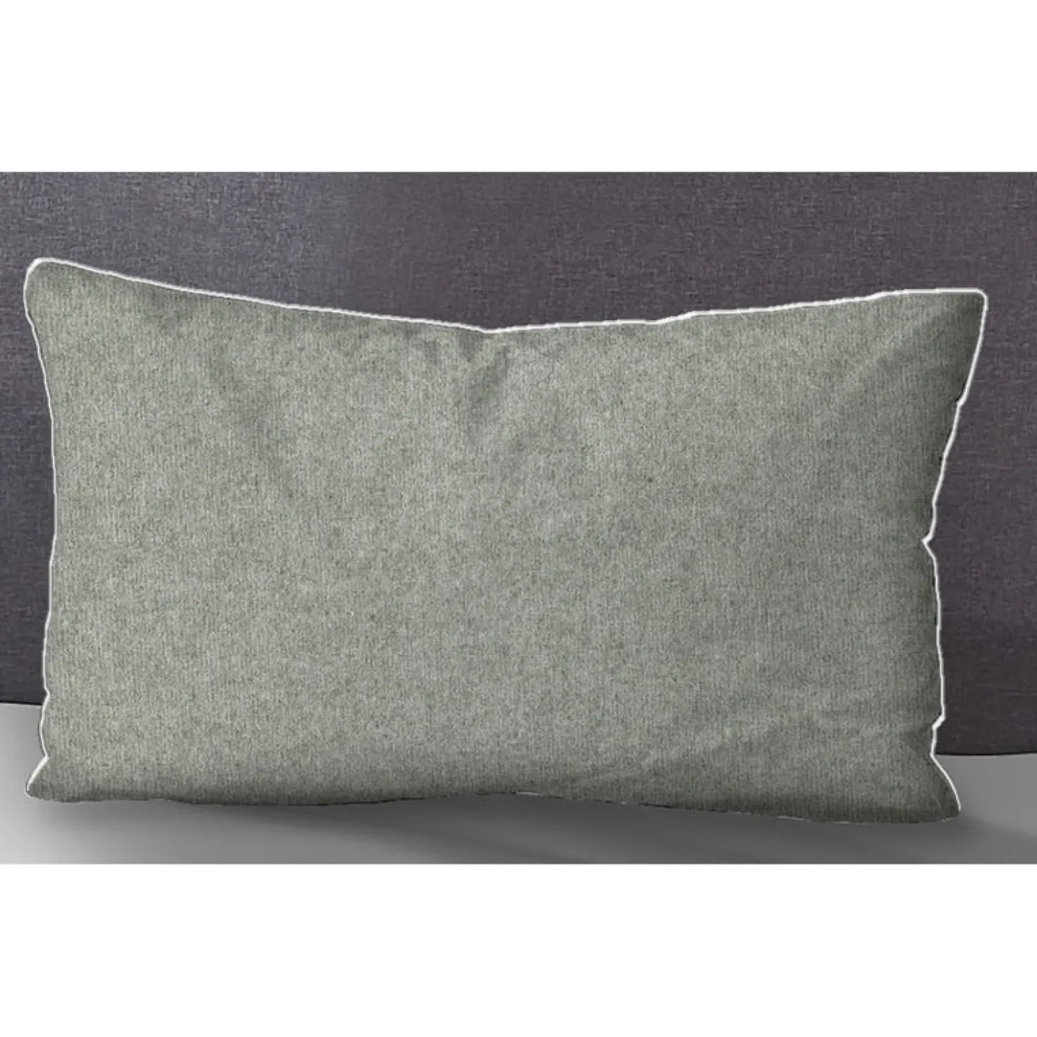 biberna Melange-Flanell Kopfkissenbezug MELANGE UNI sturmgrau, 40x80 cm