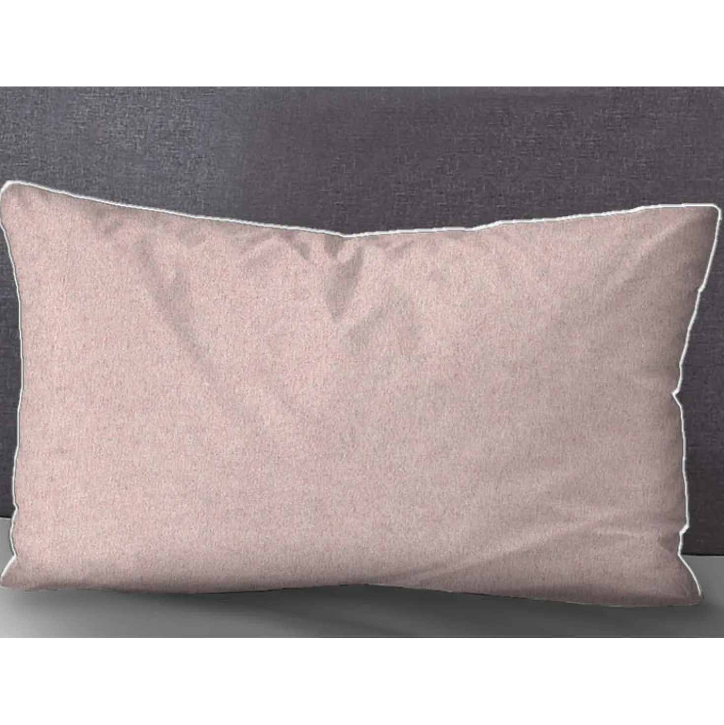 biberna Melange-Flanell Kopfkissenbezug MELANGE UNI rose, 40x80 cm