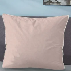 biberna Melange-Flanell Kopfkissenbezug MELANGE UNI rose, 80x80 cm