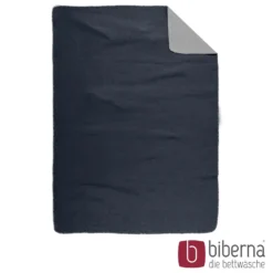 biberna Melange Wohndecke UNI marine, 150x200 cm