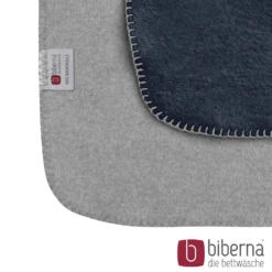 biberna Melange Wohndecke UNI marine, 150x200 cm