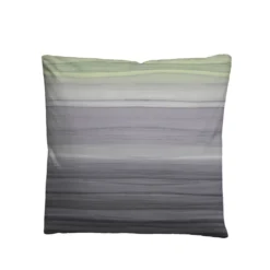 biberna Satin Bettwäsche Streifen pistaziengrün, 155x220 cm + 80x80 cm