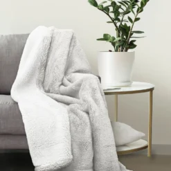 biberna Sherpa Wohndecke offwhite, 150x200 cm