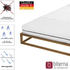 biberna Sleep & Protect Stecklaken weiß, 90x160 cm