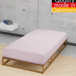 biberna Spannbetttuch Melange rose, 140x200 cm - 160x200 cm