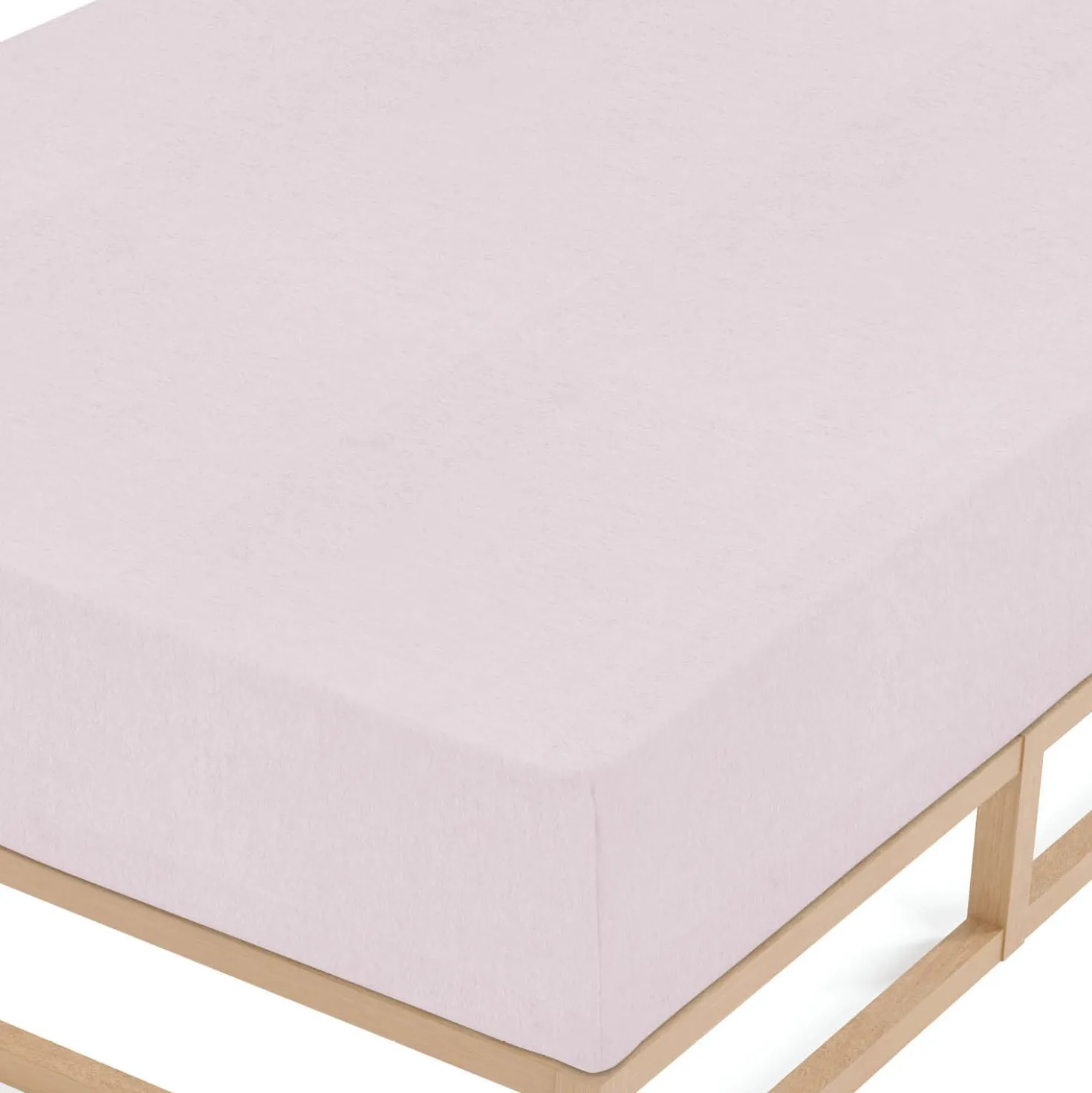 biberna Spannbetttuch Melange rose, 140x200 cm - 160x200 cm