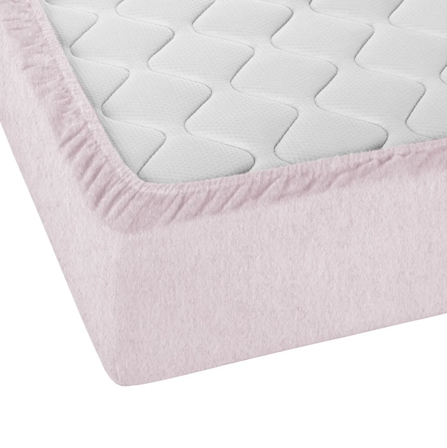 biberna Spannbetttuch Melange rose, 140x200 cm - 160x200 cm