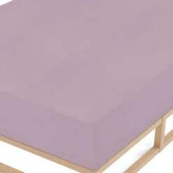 biberna Spannbetttuch Melange brombeer, 140x200 cm - 160x200 cm