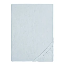 biberna Spannbetttuch Melange ciel, 140x200 cm - 160x200 cm
