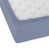 biberna Spannbetttuch Melange blau, 140x200 cm - 160x200 cm