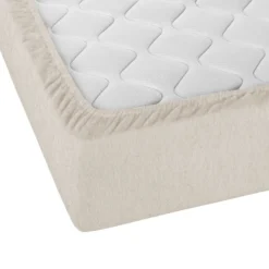 biberna Spannbetttuch Melange kitt, 140x200 cm - 160x200 cm