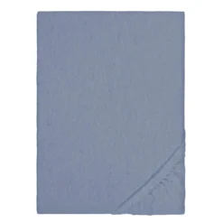 biberna Spannbetttuch Melange blau, 180x200 cm - 200x200 cm