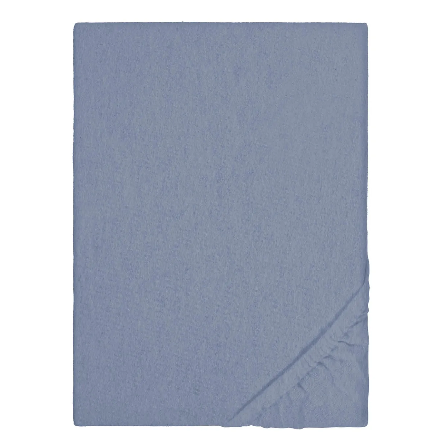 biberna Spannbetttuch Melange blau, 180x200 cm - 200x200 cm