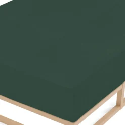 biberna Spannbetttuch Melange dunkelgrün, 180x200 cm - 200x200 cm