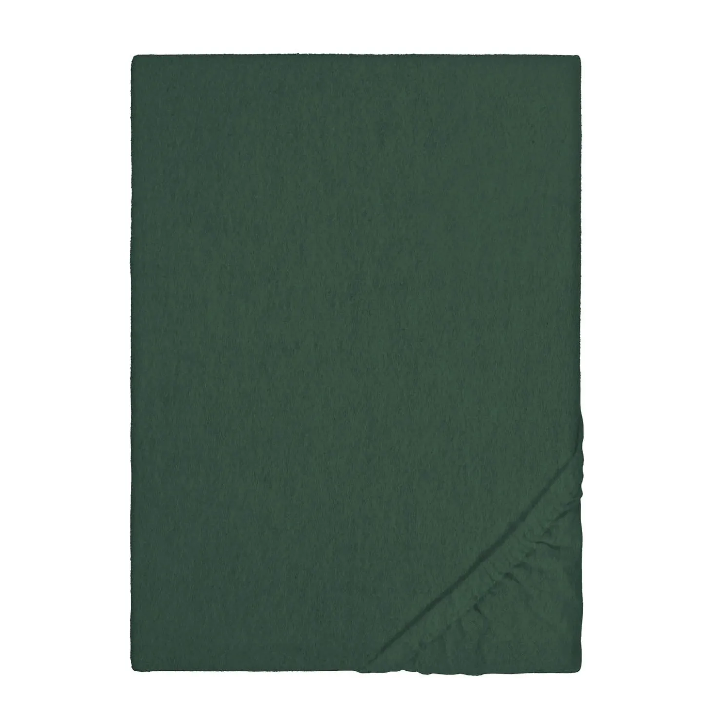 biberna Spannbetttuch Melange dunkelgrün, 180x200 cm - 200x200 cm