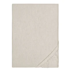 biberna Spannbetttuch Melange kitt, 180x200 cm - 200x200 cm