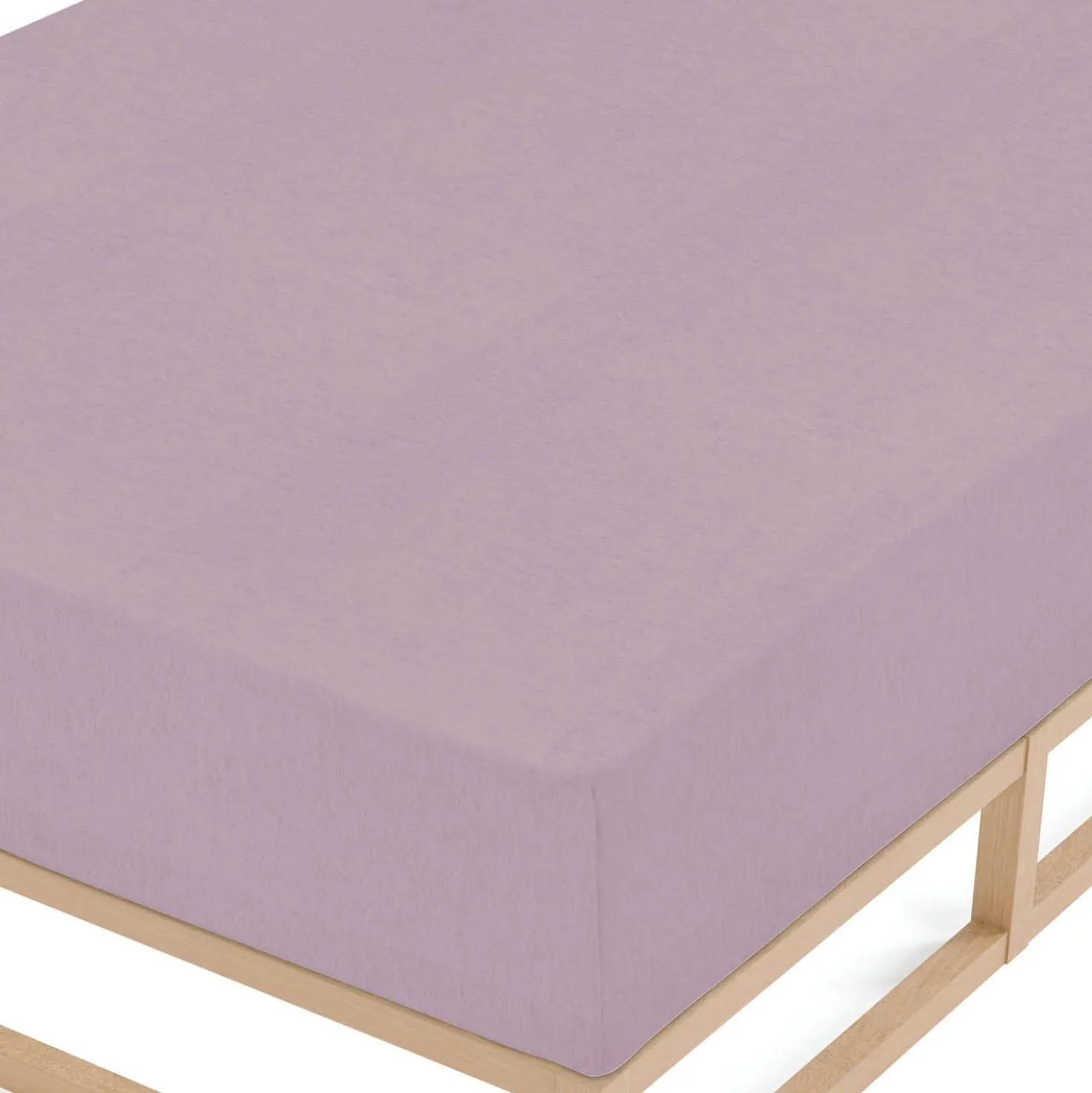 biberna Spannbetttuch Melange brombeer, 180x200 cm - 200x200 cm