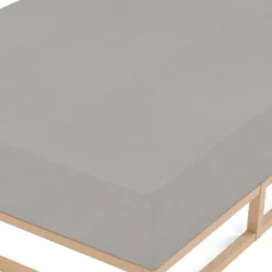 biberna Spannbetttuch Melange uni sturmgrau, 1x 180x200 cm - 200x200 cm