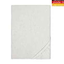 biberna Spannbetttuch Melange uni grau, 1x 180x200 cm - 200x200 cm