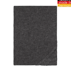 biberna Spannbetttuch Melange uni titanium, 1x 180x200 cm - 200x200 cm
