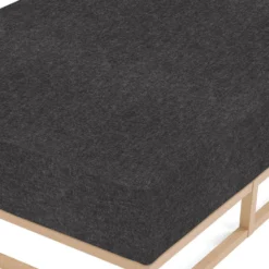 biberna Spannbetttuch Melange uni titanium, 1x 180x200 cm - 200x200 cm